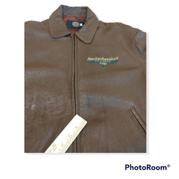 Vintage Men's Harley-Davidson Cafe New York Super-Soft Leather Jacket - Picture 7 of 8
